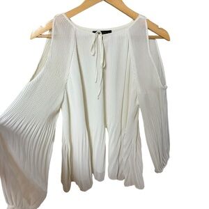 Sanctuary womens flowy open shoulder long sleeve lined‎ shirt size XS